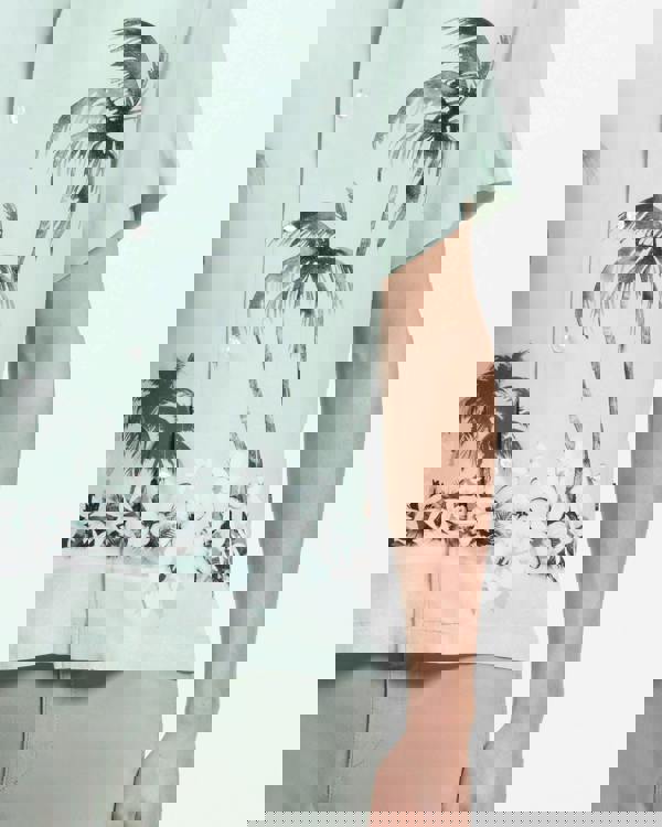 BOSS Orange Rayer Mens Short Sleeve Shirt - Turquoise/Aqua 446