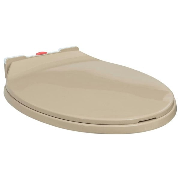 Berkfield Soft-Close Toilet Seat Quick Release Beige Oval