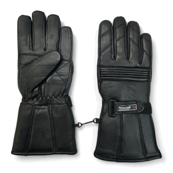 Infinity Leather Men’s Cowhide Leather Thermal Insulation Motorcycle Gloves