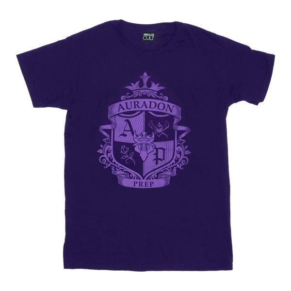 Disney Girls The Descendants Auradon Prep Crest Cotton T-Shirt - Purple