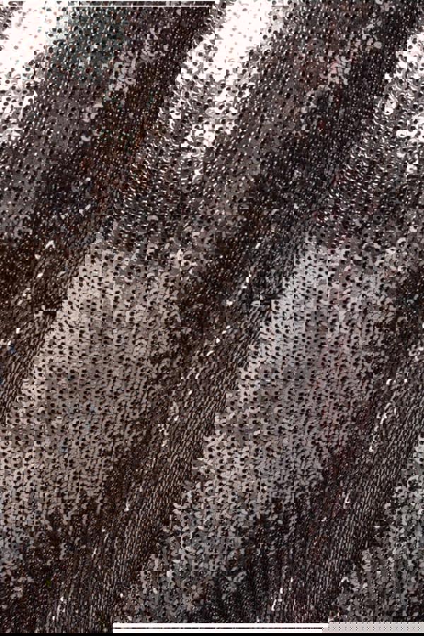 Liquid Sequin Corsage Maxi - Silver DR4056