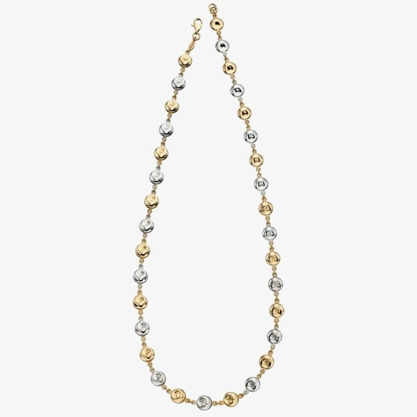 T. H. Baker 9ct Two Colour Gold Multi Disc Necklace GN330