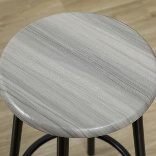 Wyld Haus Finani Wooden Grey And Black 5 Piece Industrial Bar Table And Stool Set