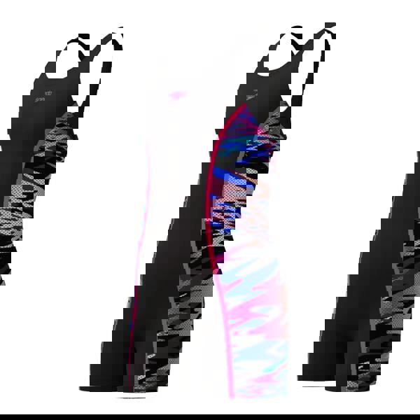 Speedo Girls Hyperboom Splice Muscleback Legsuit - Black/Pink