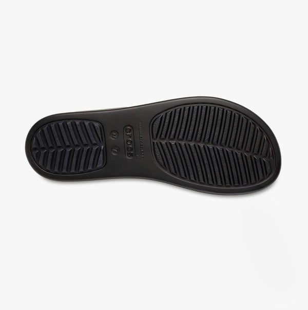 Crocs 207431-001 BROOKLYN BUCKLE LOW WEDGE Womens Sandals Black