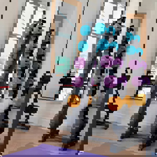 Body Revolution Neoprene Dumbbells Set with Rack