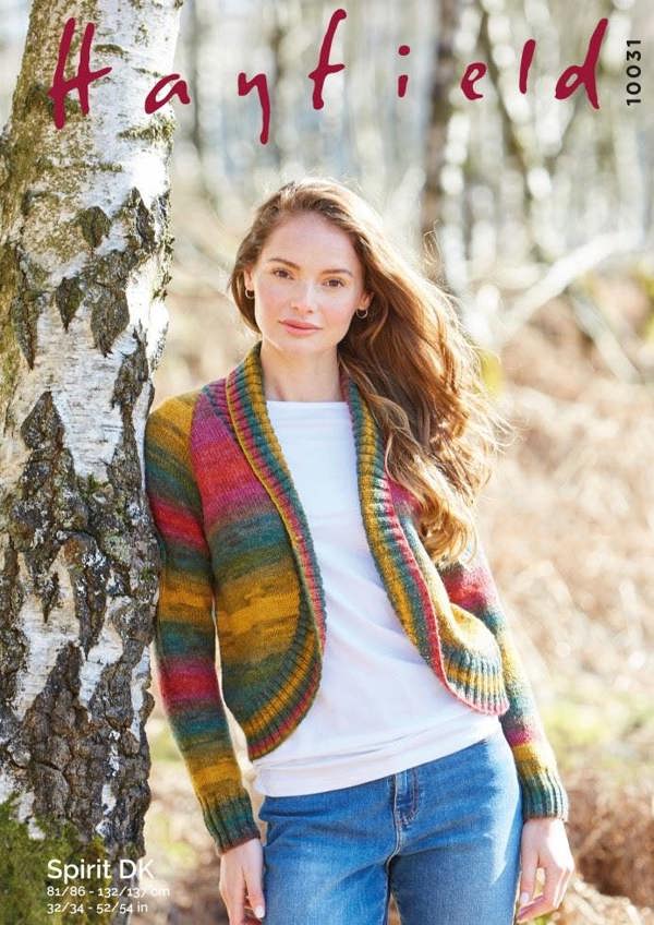 Hayfield Spirit DK Knitting Pattern 10031, Cardigans for Women, 32 - 54 Inches
