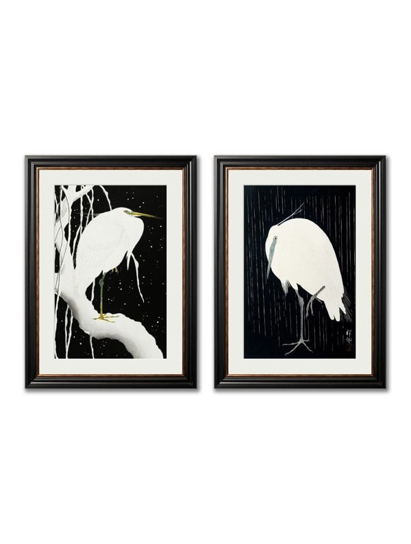 Exceptional Art c.1910 Egrets - Ohara Koson