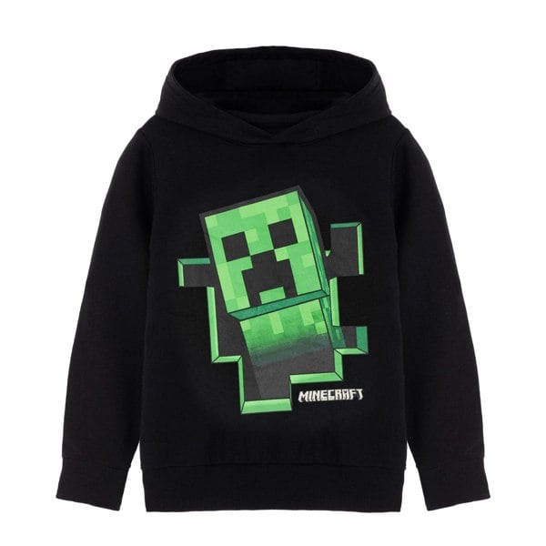 Minecraft Childrens/Kids Creeper Hoodie - Black/Green