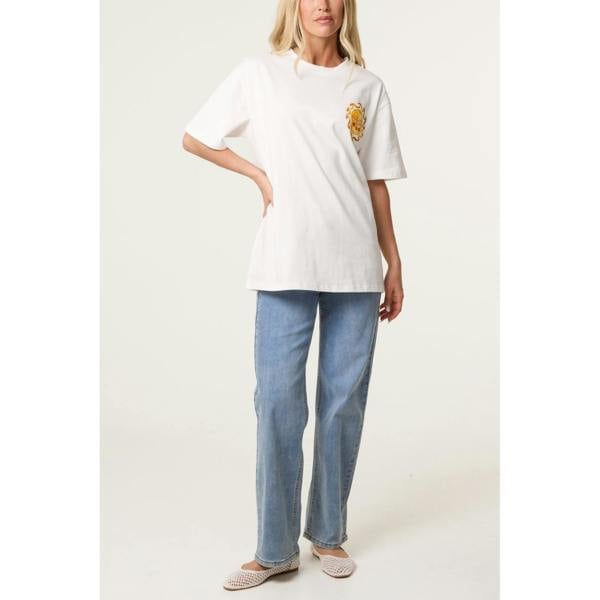 Blue Vanilla Short Sleeve Back Print T-Shirt