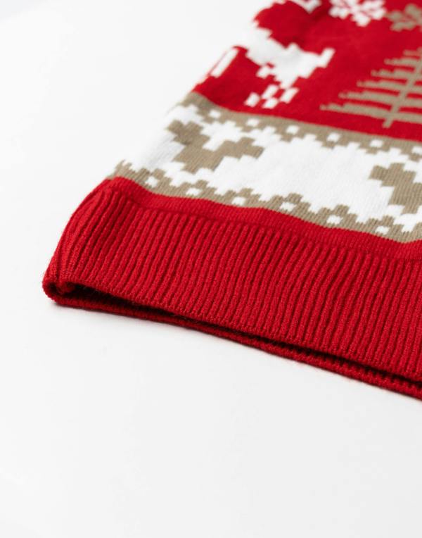 Disney Womens Red Mickey Mouse Christmas Jumper