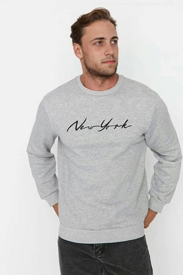 WOVCOR 100% Cotton Regular Embroidered Polar Fleece Men's Sweatshirt