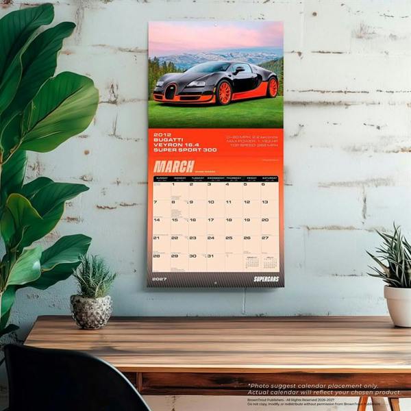 Supercars Calendar 2027, Wall Calendars, Month To View, Transport, Gift