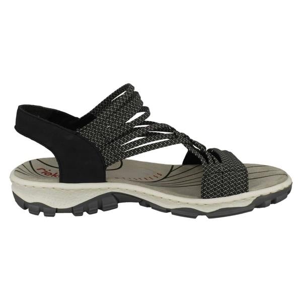 Rieker Ladies Rieker Elasticated Cross Detailed Strappy Sandals 68888