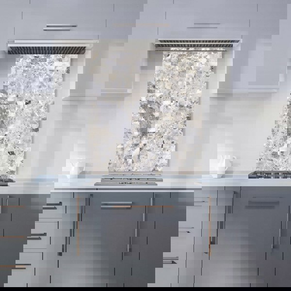 Warren Reed - Designer Silver Quartz Effect Kitchen Splashback