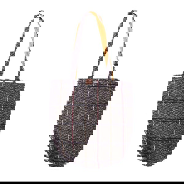 Check Tweed Shopper Bag - Premium Wool Mix Tweed