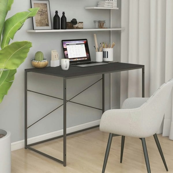 Berkfield Computer Desk Black 110x60x70 cm Engineered Wood