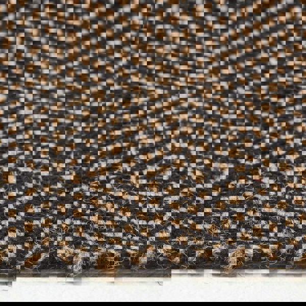 HOMESCAPES Black Geometric Jute Rug