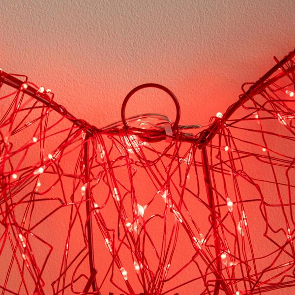 Samuel Alexander 43cm Light up Red Christmas Bow with 650 Red LEDs
