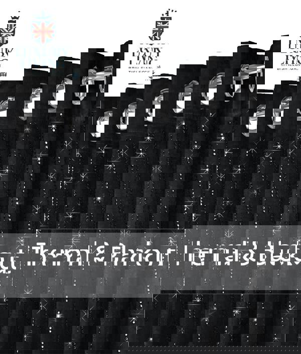 Luxury Living Triple Woven Blackout Velvet Diamante Ring Top Curtains