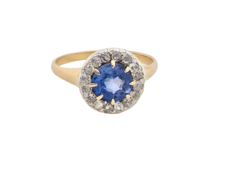 A vintage Sapphire and Diamond cluster ring