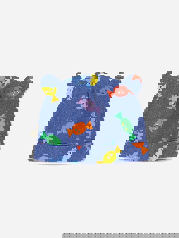 The Bonnie Mob Baby Sweetie Hat With Ears in Blue