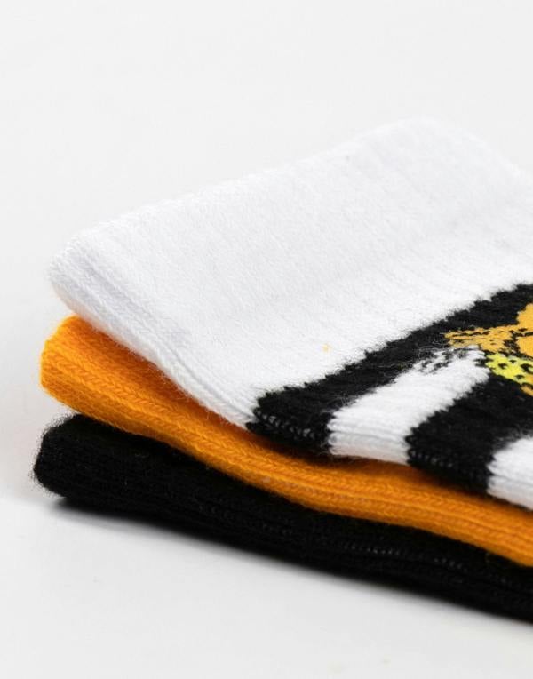 Garfield Unisex Orange Character Calf Socks Set of 3