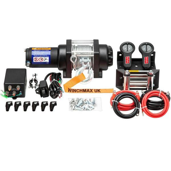 Winchmax 3,000lb (1,361kg) 12V Military Grade Winch 155 x 5mm Steel Rope Wireless Remote Control Boat Trailer, Marine