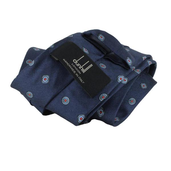 Dunhill silk tie in an archive cufflink pattern