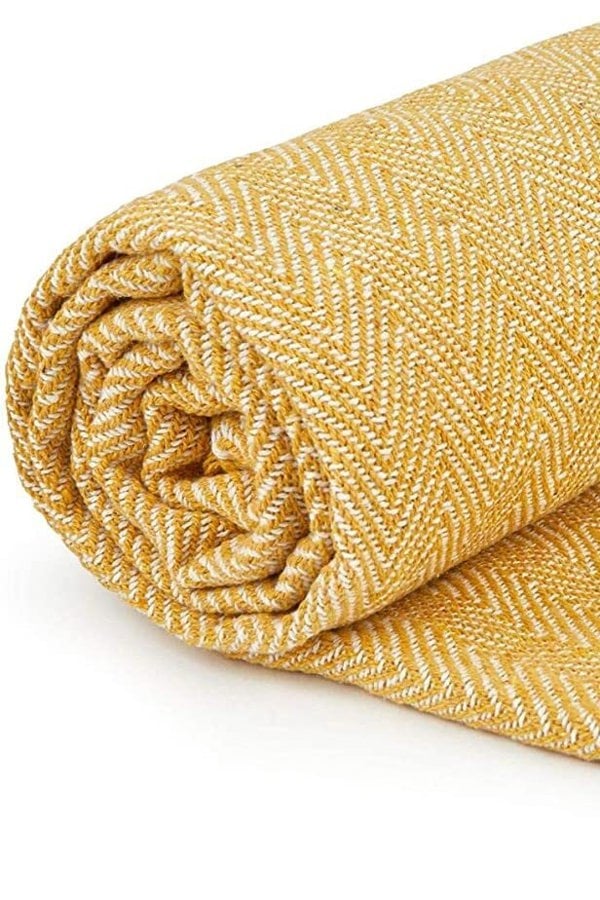 Emma Barclay Herringbone Throw Over Blanket