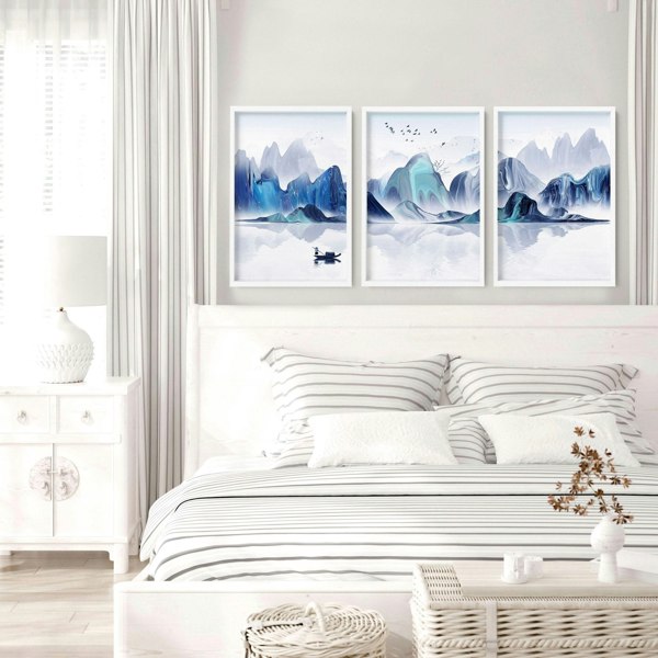 Japanese wall decor | set of 3 Bedroom wall prints