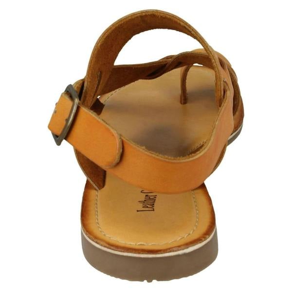 Leather Collection Ladies Leather Collection Toe Loop Sandals F00127