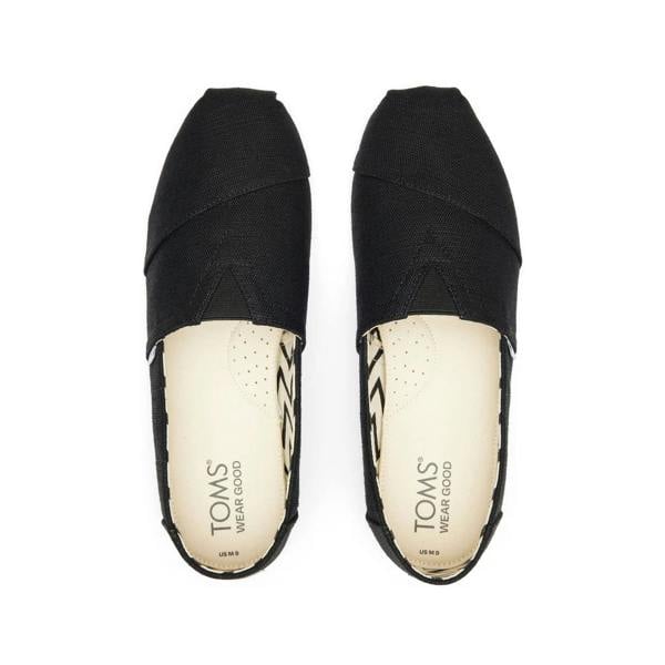 Toms ALPARGATA CLASSIC Espadrille Shoes in Black/White
