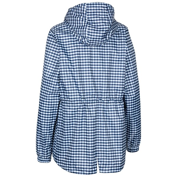 Trespass Women's Niggle TP75 Checked Waterproof Jacket - Navy Gingham