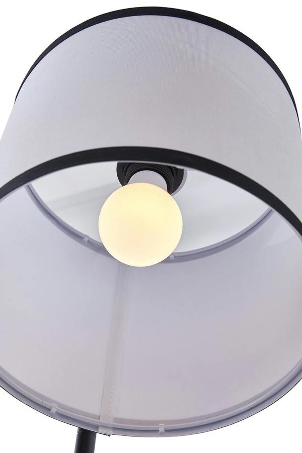 Living and Home Modern Metal Floor Lamp Side Table 2 In 1