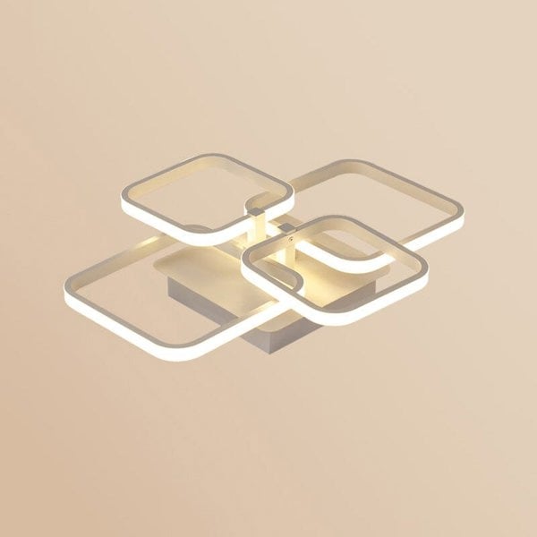 4/6/8 Headers Square LED Ceiling Light Dimmable with Remote Control Ceiling Lights Living and Home 