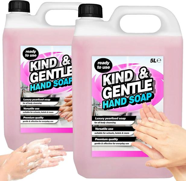 1 x 5 Litre Pink Pearlised Kind & Gentle Luxury Hand Soap