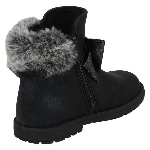 Spot On Girls Spot On Fur Collar Ankle Boots H4183