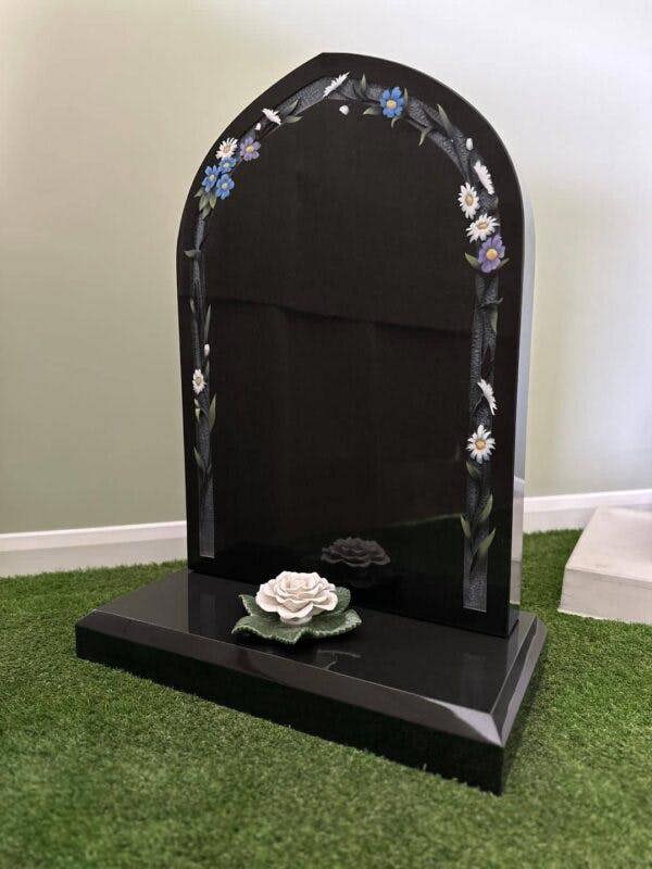 Memorials Direct Single White Ceramic Rose