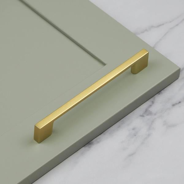 Handle & Home Brushed Brass Square D Handles