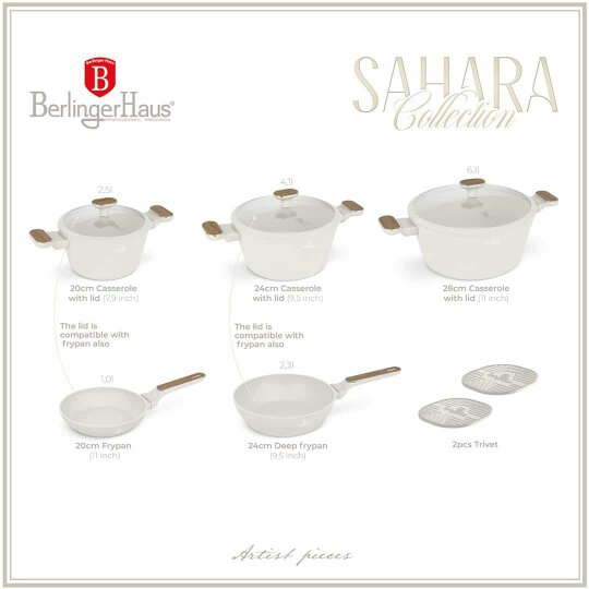 Berlinger Haus Sahara Nordic BH8324 – 10 Piece Cookware Set