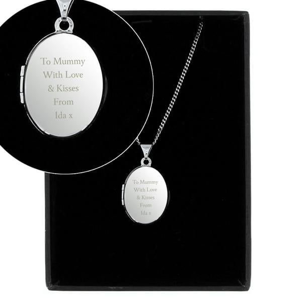 Personalised Sterling Silver Oval Locket Necklace - packaging view