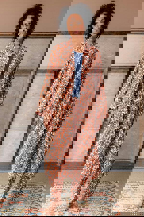 Lily & Me Day Break Cotton Dressing Gown Ginger