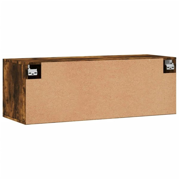Berkfield Wall Cabinet Smoked Oak 100x36.5x35 cm Engineered Wood