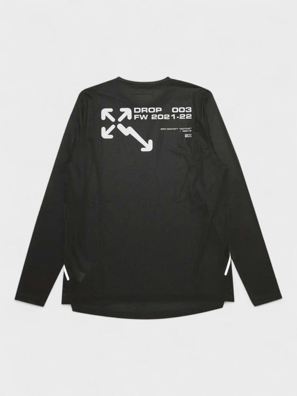Off - White Active Long - Sleeve Tee Black - Supplied FashionOff - White