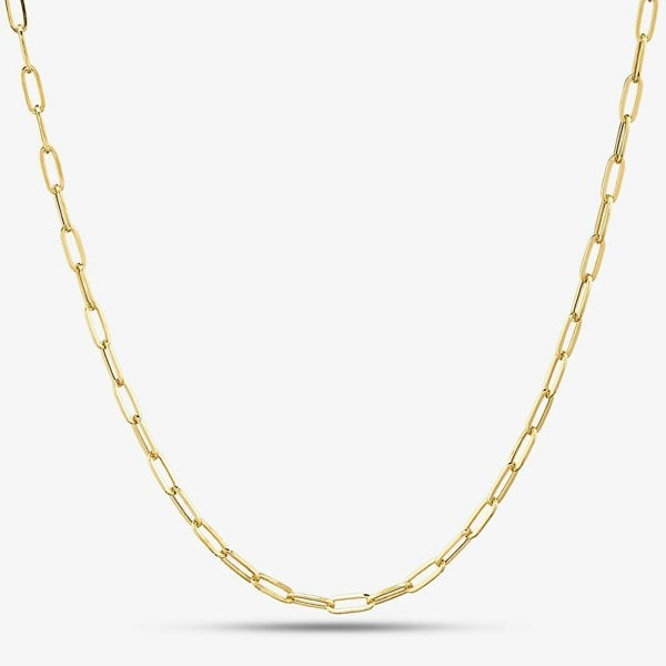 T. H. Baker 9ct Yellow Gold 18 Inch Oval Link Belcher Chain HPPC-270-9Y-18