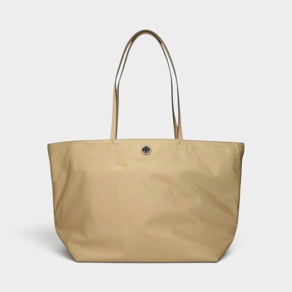 Tory Burch Nylon Tote Bag Praline Beige