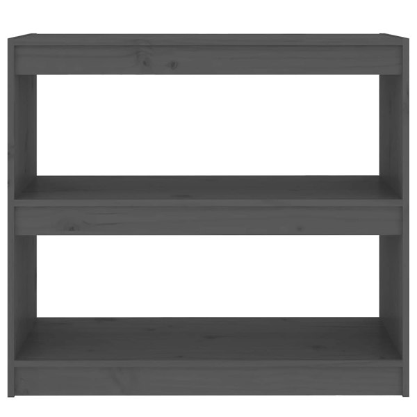 Berkfield Book Cabinet/Room Divider Grey 80x30x71.5 cm Solid Wood Pine