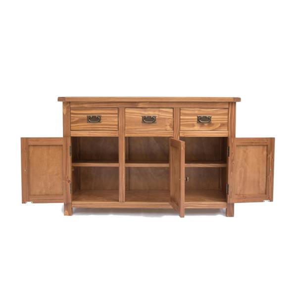 Cabinet Bits Padua Lacquered 3 Drawer 3 Door Sideboard Brass Drop Handle