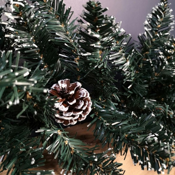 Samuel Alexander 2.7m Green Christmas Garland with Pine Cones and Red Berries